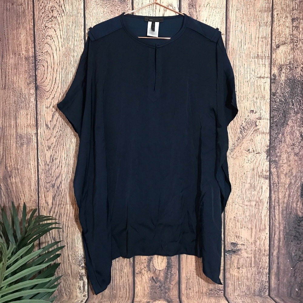BCBGMaxAzria Tunic Top XS/S Kimono Sleeve Blue
